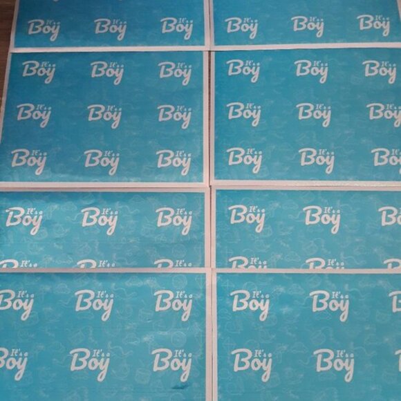 Blue & Silver It's a Boy Baby Shower Water Bottle Labels - 24 Stickers - Picture 3 of 6